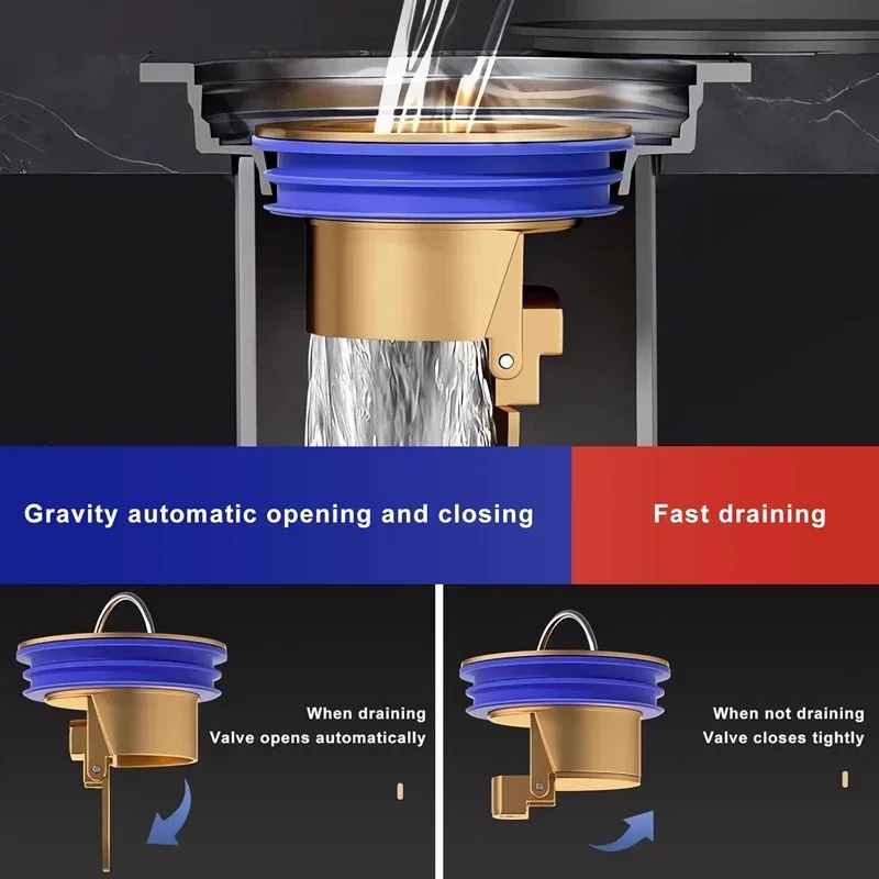 Clapet anti retour de siphon de sol cuivre