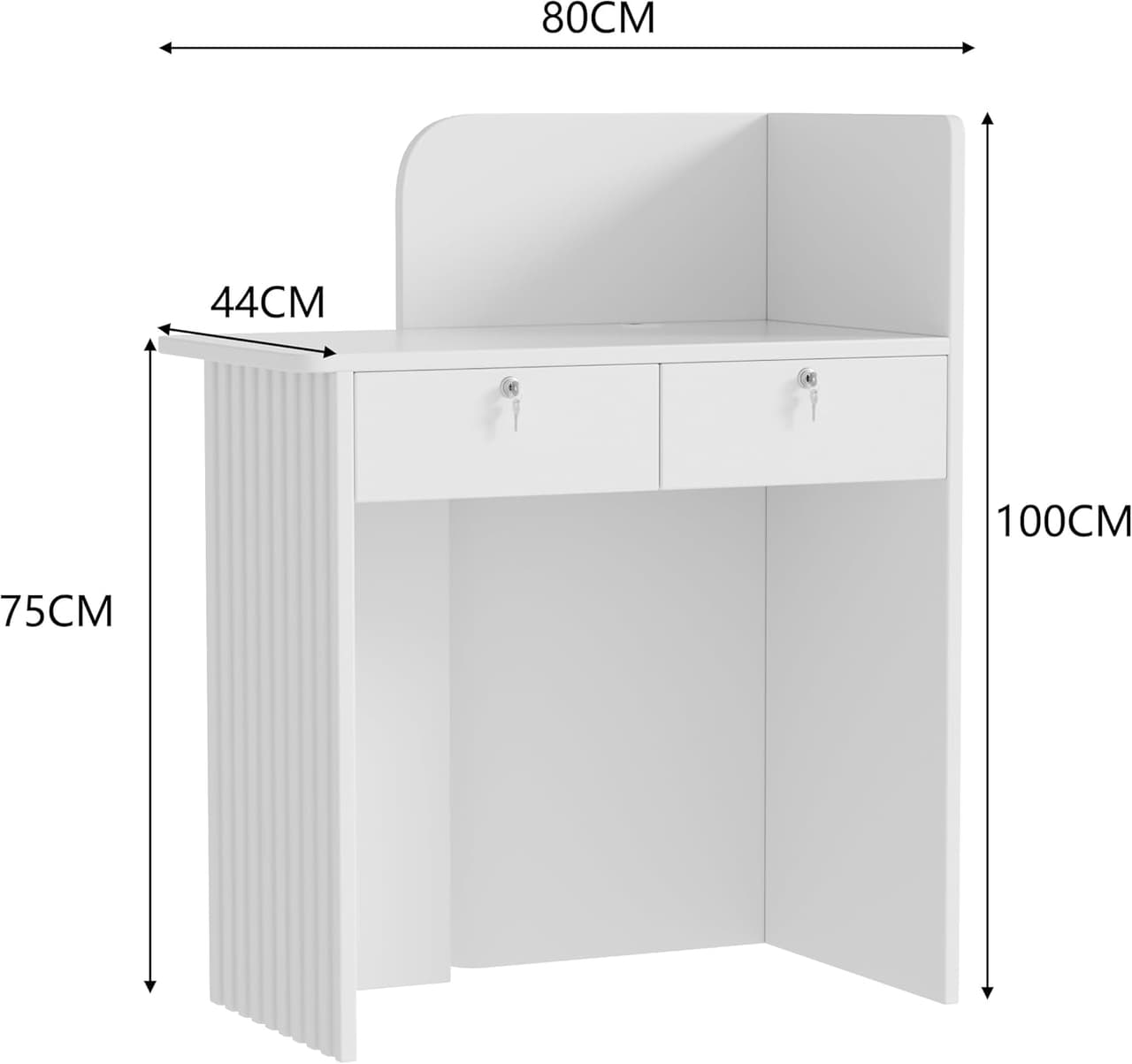 Comptoir Réception avec LED Compact Comptoir d'accueil Petit Bureau d'accueil