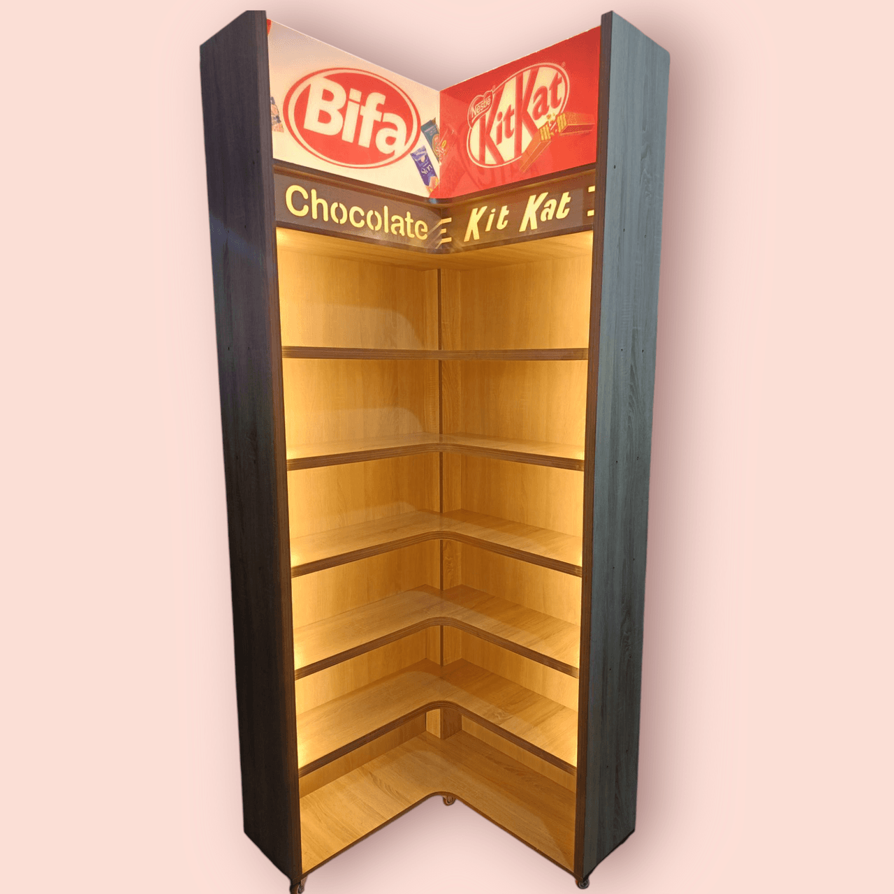 Étagère d’angle pour magasins